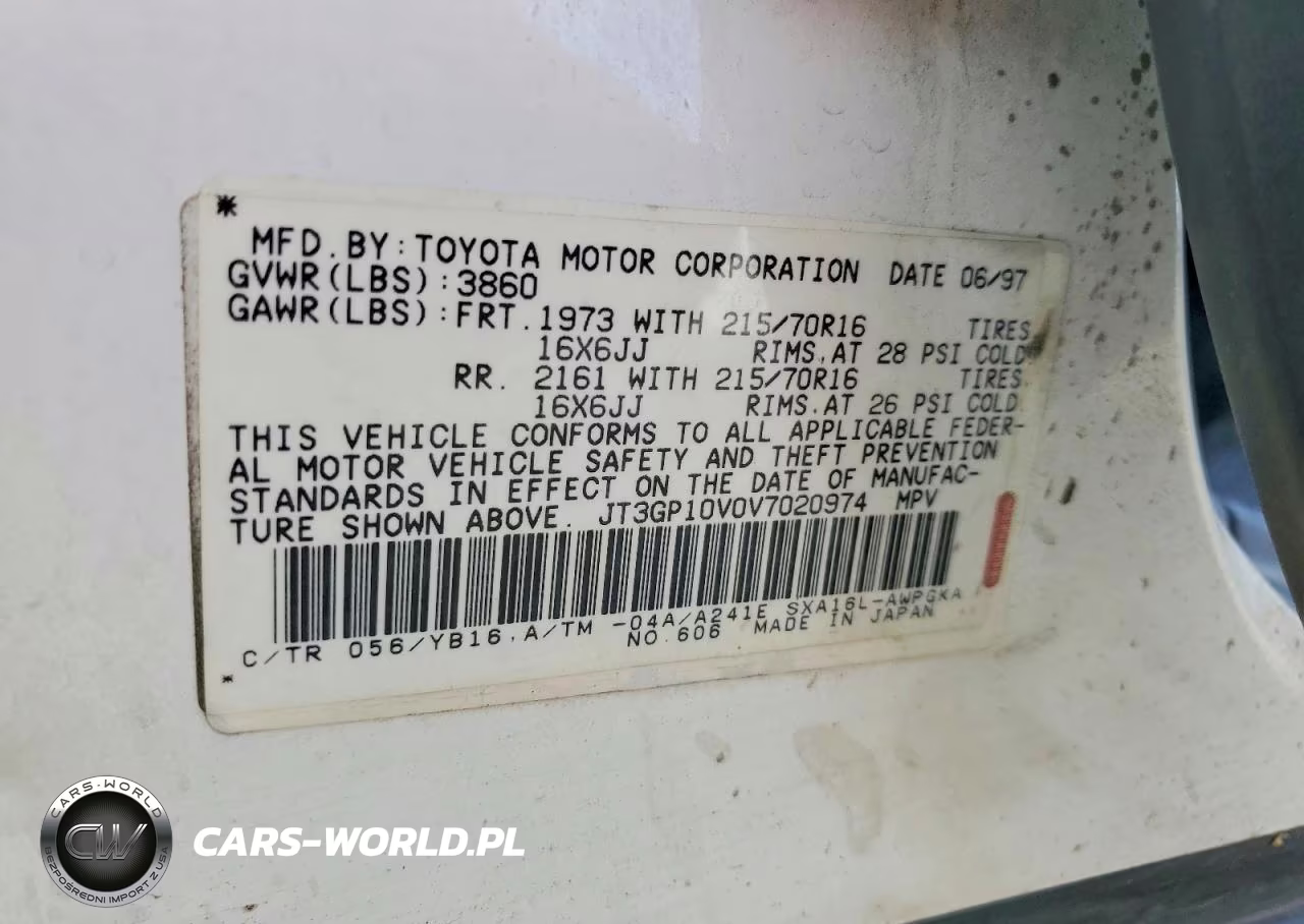 1997 Toyota Rav4 Base VIN:JT3GP10V0V7020974 - 13