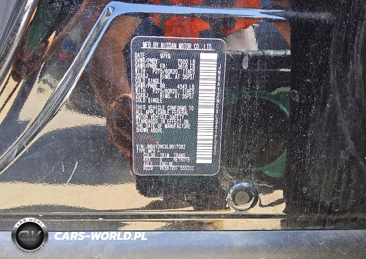 2020 Nissan Armada Sl VIN:JN8AY2NCXL9617082 - 13