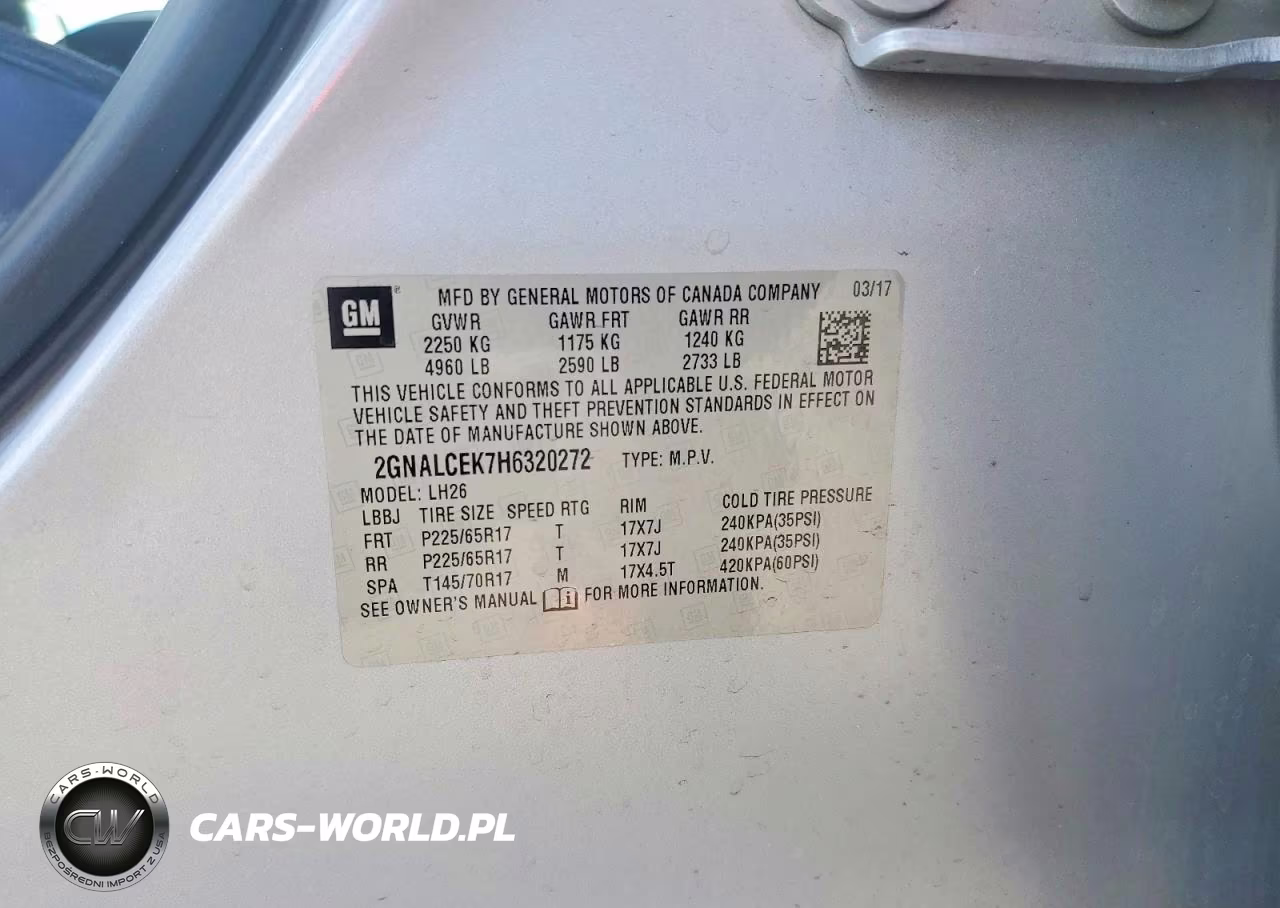 2017 Chevrolet Equinox Lt VIN:2GNALCEK7H6320272 - 12