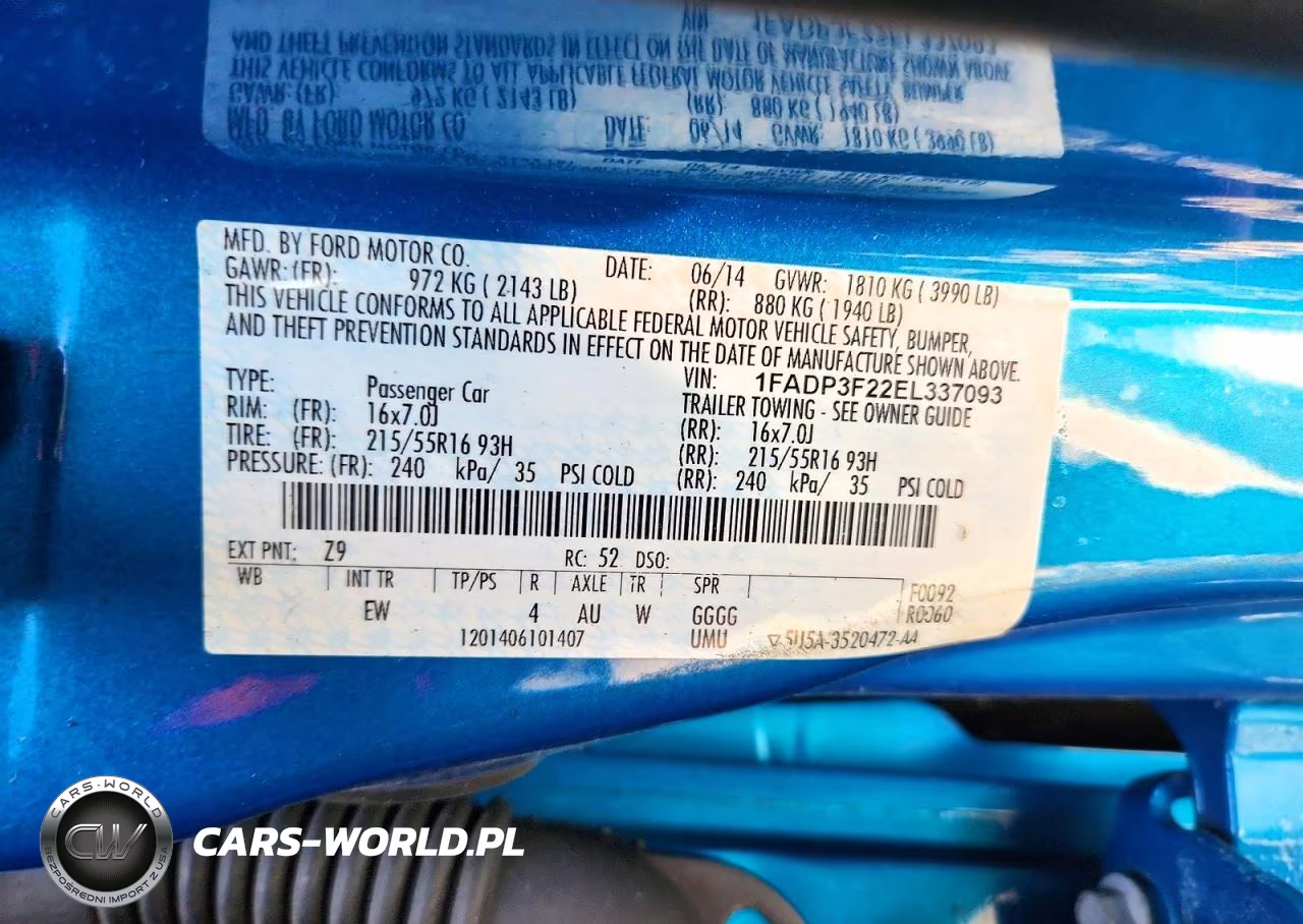 2014 Ford Focus Se VIN:1FADP3F22EL337093 - 12