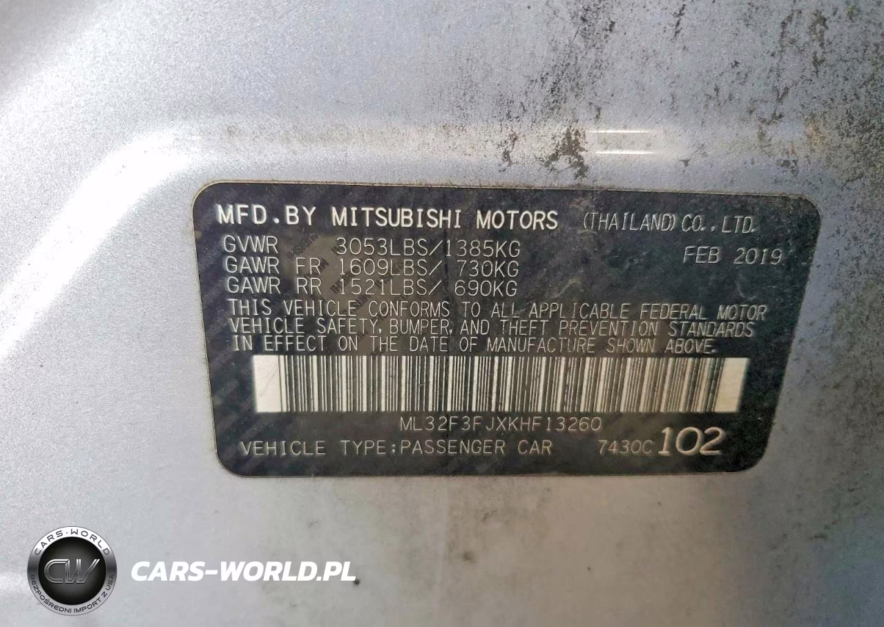 2019 Mitsubishi Mirage G4 Es VIN:ML32F3FJXKHF13260 - 12
