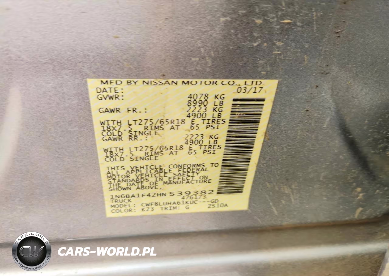 2017 Nissan Titan Xd Pro-4X VIN:1N6BA1F42HN539382 - 12
