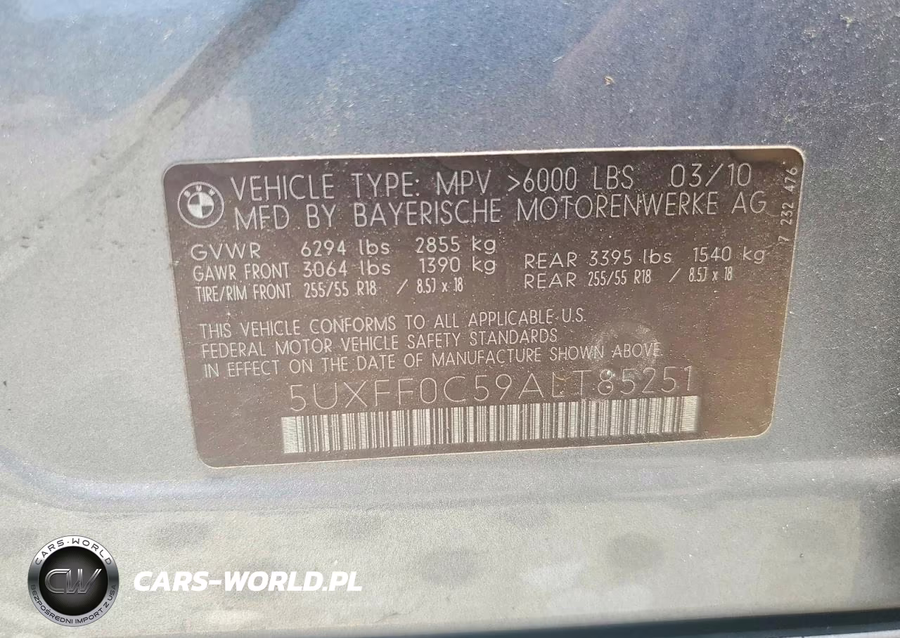 2010 BMW X5 xDrive35D VIN:5UXFF0C59ALT85251 - 13
