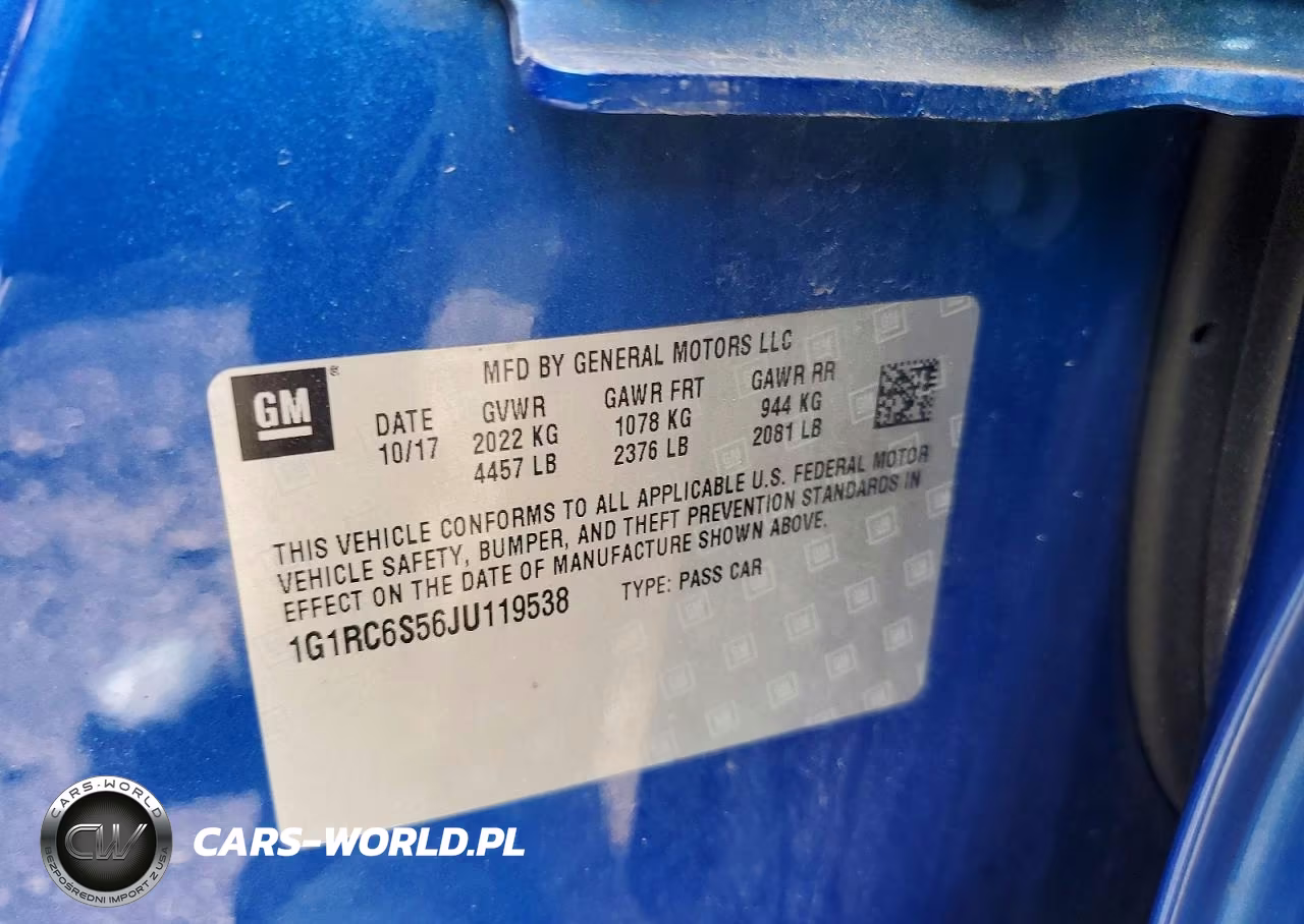 2018 Chevrolet Volt Lt VIN:1G1RC6S56JU119538 - 12