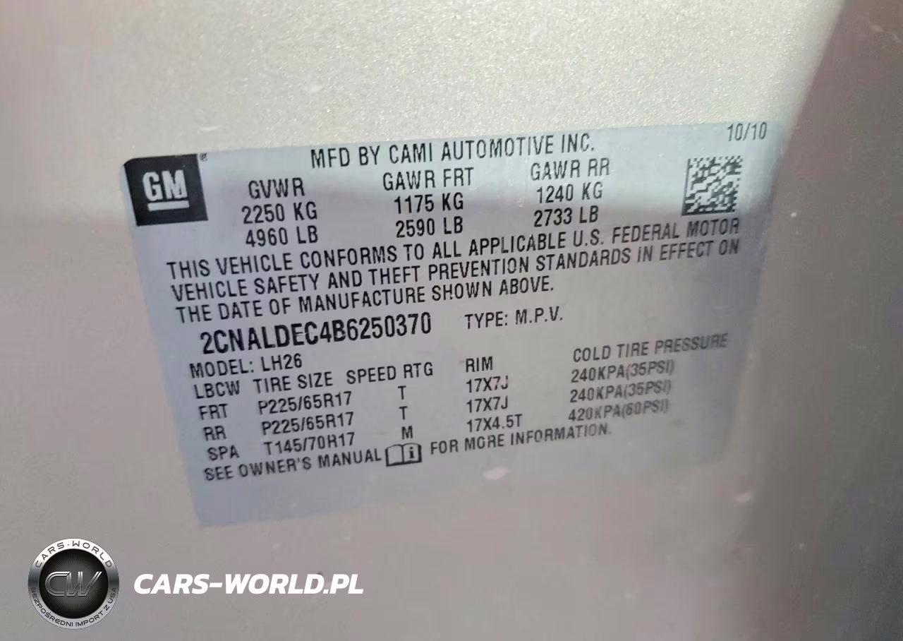 2011 Chevrolet Equinox Lt VIN:2CNALDEC4B6250370 - 13
