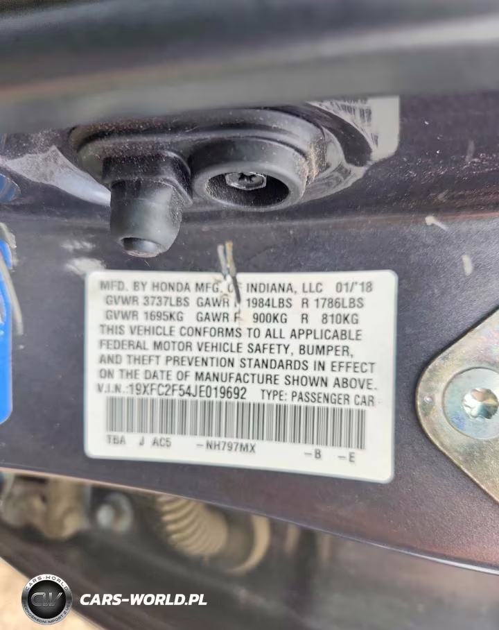 2018 Honda Civic Lx VIN:19XFC2F54JE019692 - 13