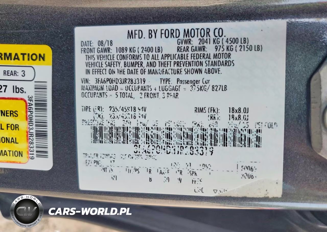2018 Ford Fusion Se VIN:3FA6P0HD3JR283319 - 12