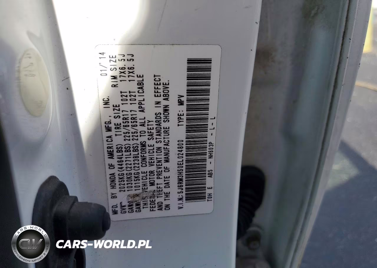 2014 Honda Cr-V Ex VIN:5J6RM3H50EL024800 - 12