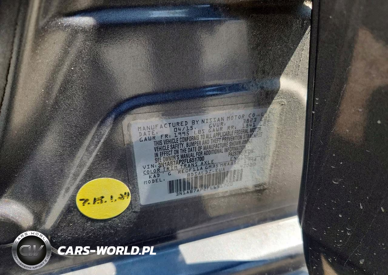 2015 Nissan Sentra Sv VIN:3N1AB7AP2FL651700 - 12