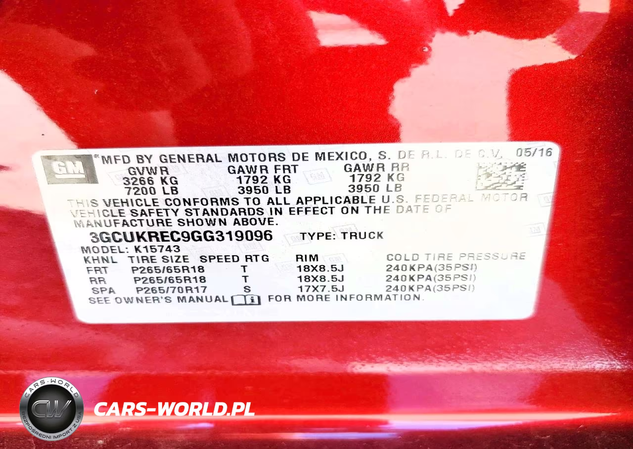 2016 Chevrolet Silverado K1500 Lt VIN:3GCUKREC9GG319096 - 12