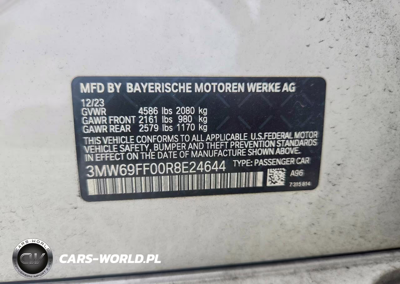2024 BMW 330I VIN:3MW69FF00R8E24644 - 12