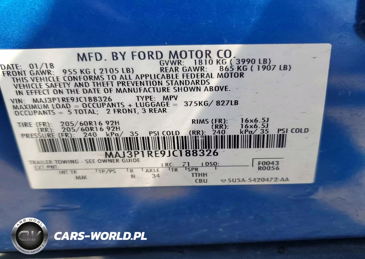 2018 Ford Ecosport S VIN:MAJ3P1RE9JC188326 - 12