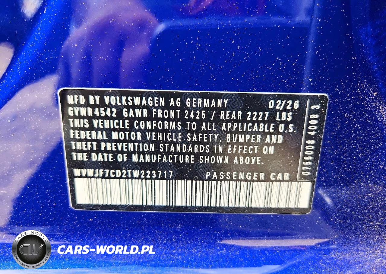 2026 Volkswagen Golf R VIN:WVWJF7CD2TW223717 - 12