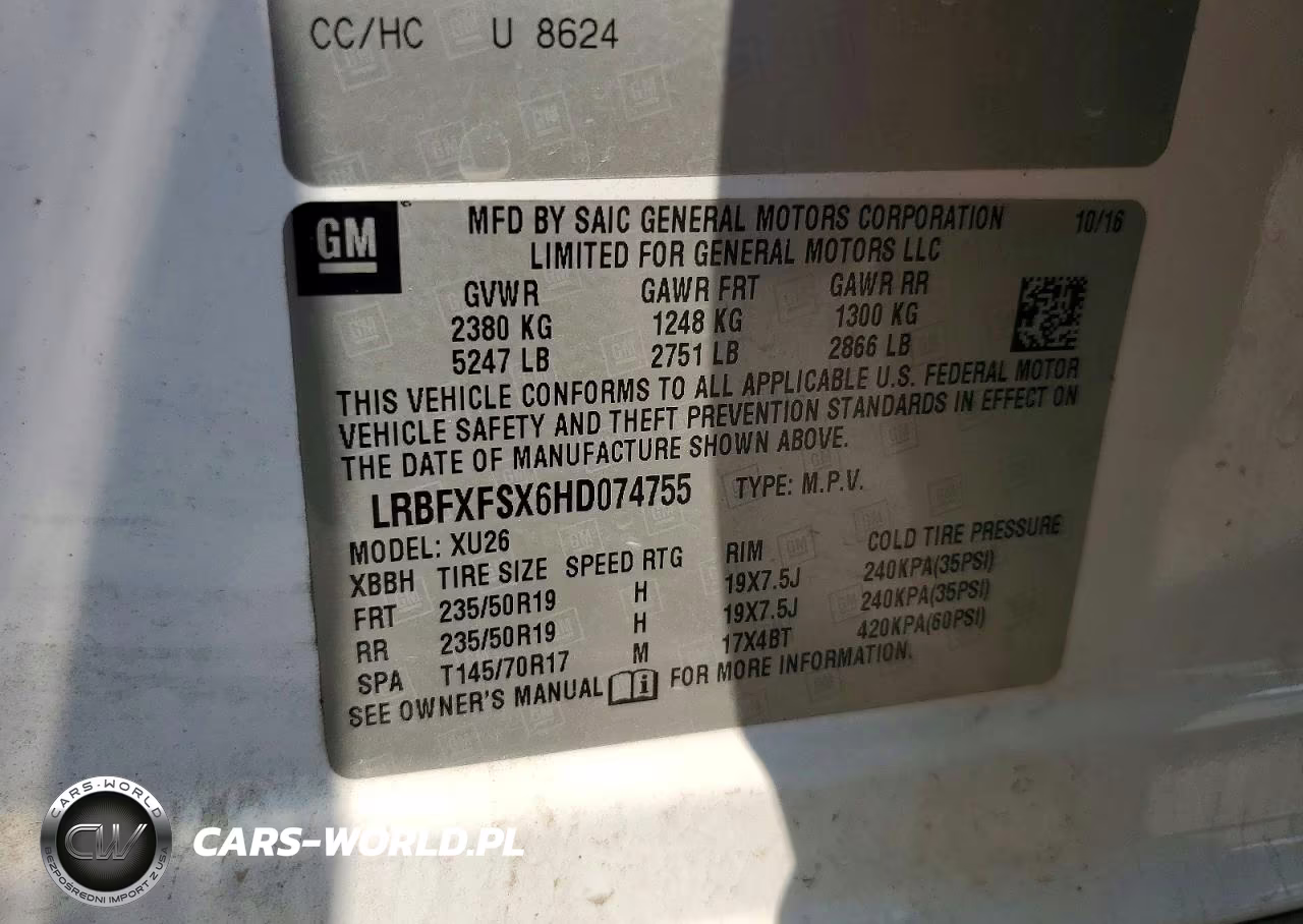 2017 Buick Envision Premium Ii VIN:LRBFXFSX6HD074755 - 13