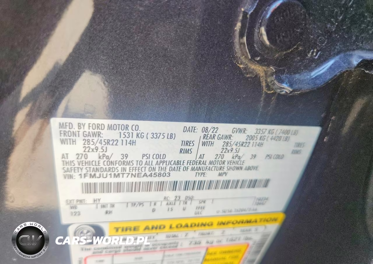 2022 Ford Expedition Platinum VIN:1FMJU1MT7NEA45803 - 14