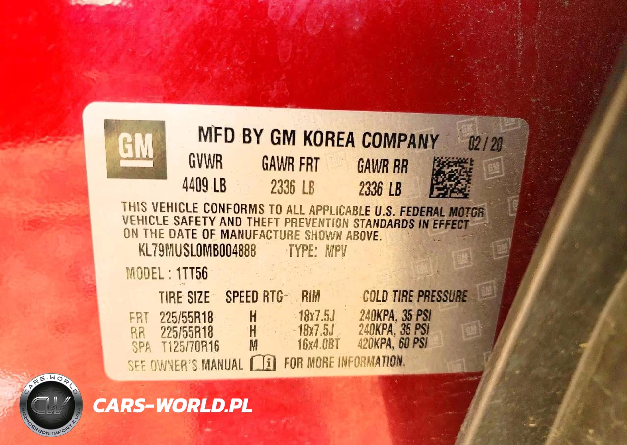 2021 Chevrolet Trailblazer Rs VIN:KL79MUSL0MB004888 - 13