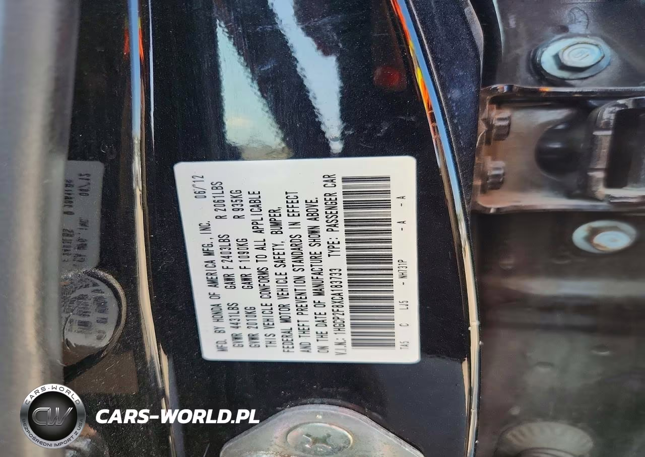 2012 Honda Accord Exl VIN:1HGCP2F8XCA183733 - 12