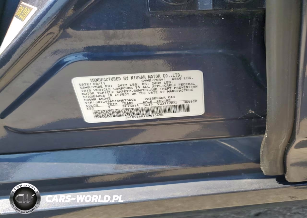 2012 Infiniti G37 Sedan X VIN:JN1CV6AR1CM670428 - 12