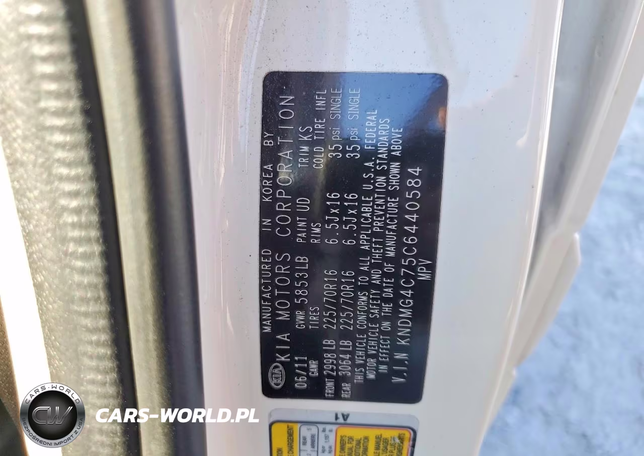 2012 Kia Sedona Lx VIN:KNDMG4C75C6440584 - 13