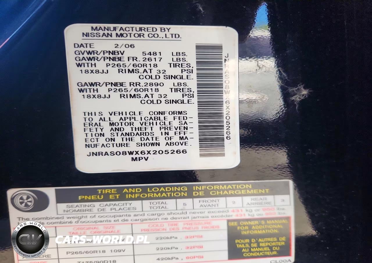 2006 Infiniti Fx35 Base VIN:JNRAS08WX6X205266 - 12