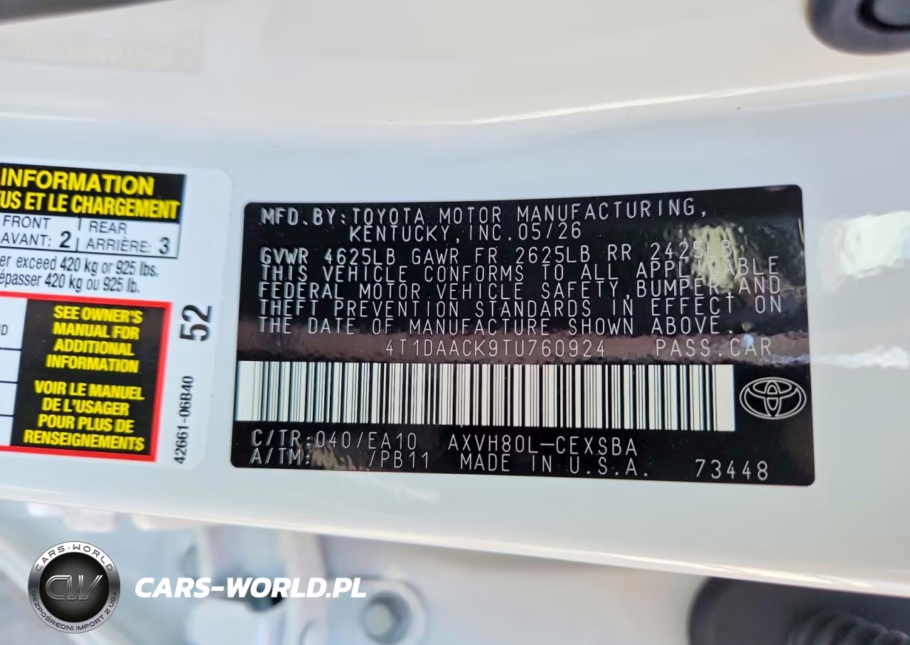 2026 Toyota Camry Se VIN:4T1DAACK9TU760924 - 12