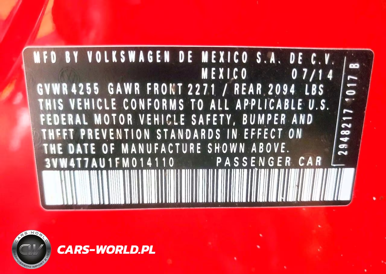 2015 Volkswagen Gti VIN:3VW4T7AU1FM014110 - 12