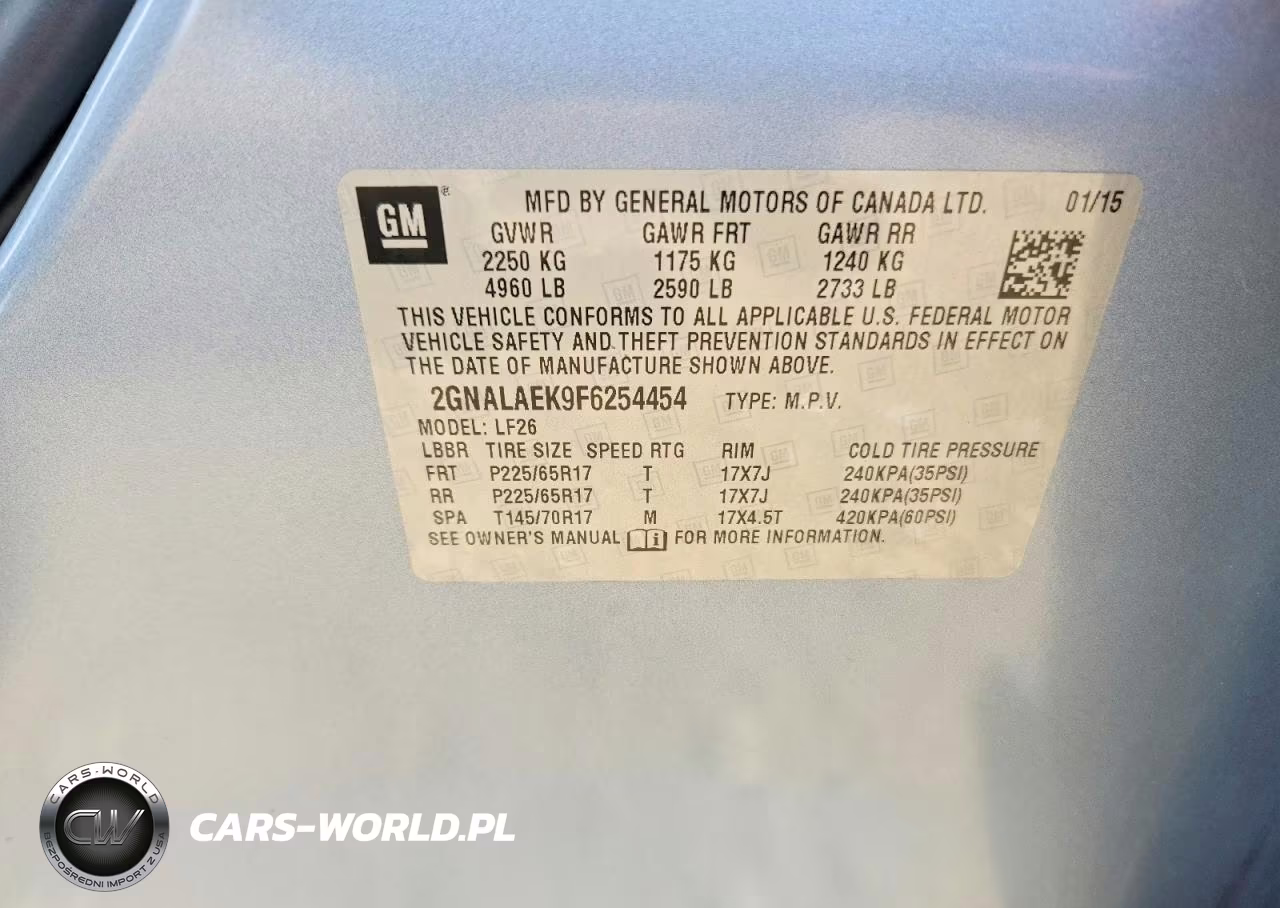 2015 Chevrolet Equinox Ls VIN:2GNALAEK9F6254454 - 14