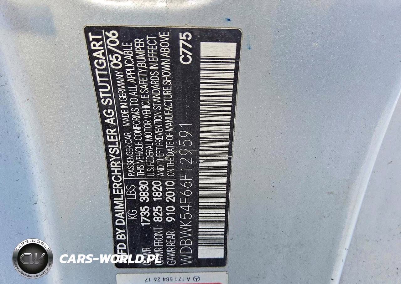 2006 Mercedes-Benz Slk 280 VIN:WDBWK54F66F129591 - 12