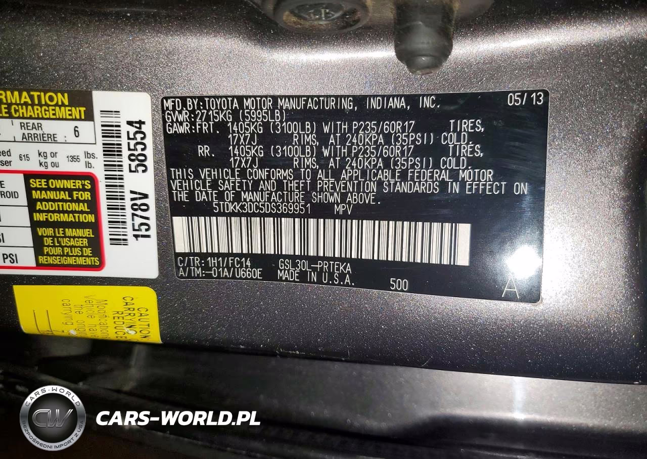 2013 Toyota Sienna Le VIN:5TDKK3DC5DS369951 - 14