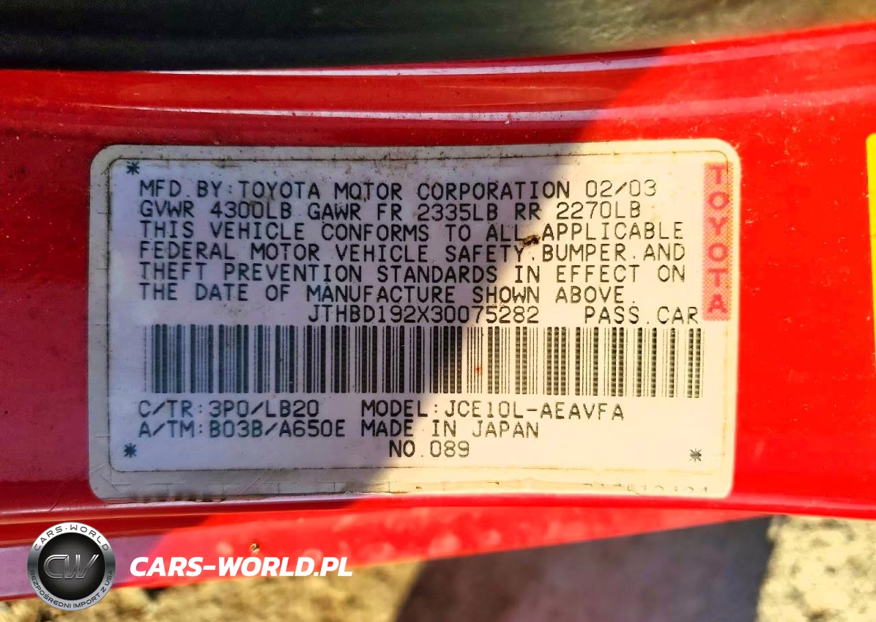 2003 Lexus Is 300 Base VIN:JTHBD192X30075282 - 12