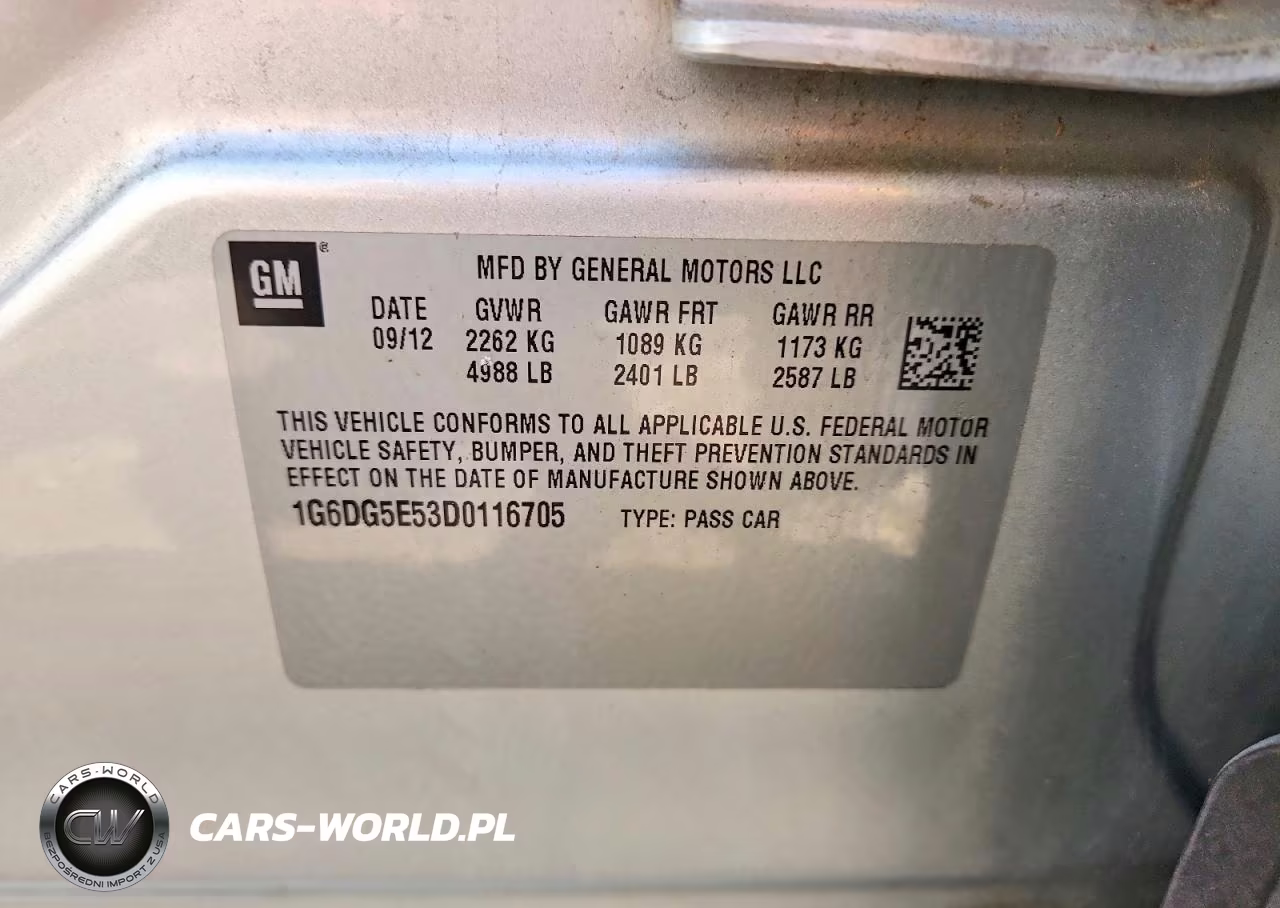 2013 Cadillac Cts Luxury Collection VIN:1G6DG5E53D0116705 - 12