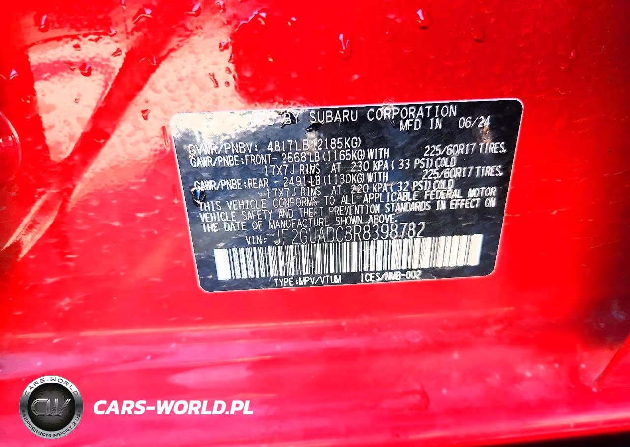 2024 Subaru Crosstrek Premium VIN:JF2GUADC8R8398782 - 13