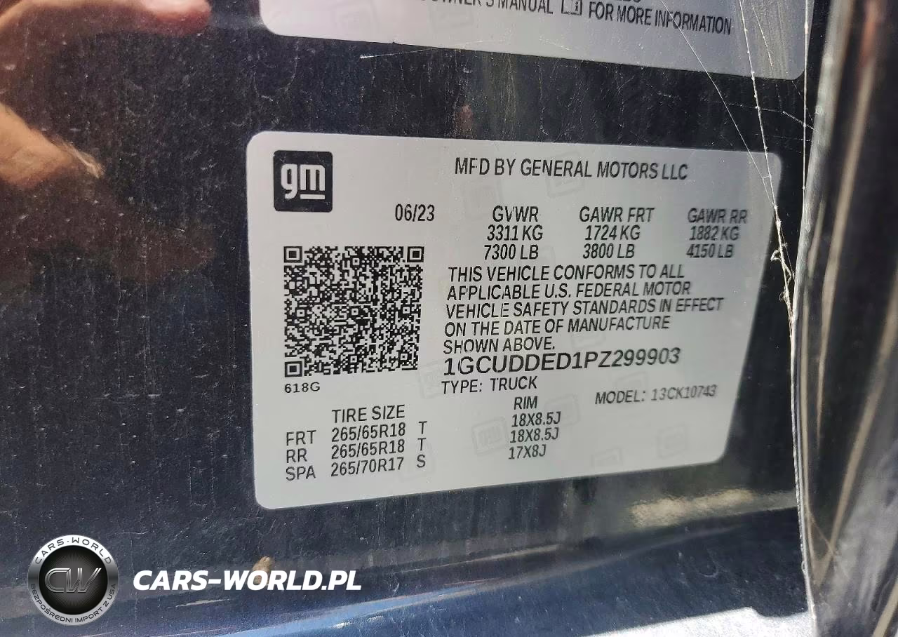 2023 Chevrolet Silverado K1500 Lt VIN:1GCUDDED1PZ299903 - 12