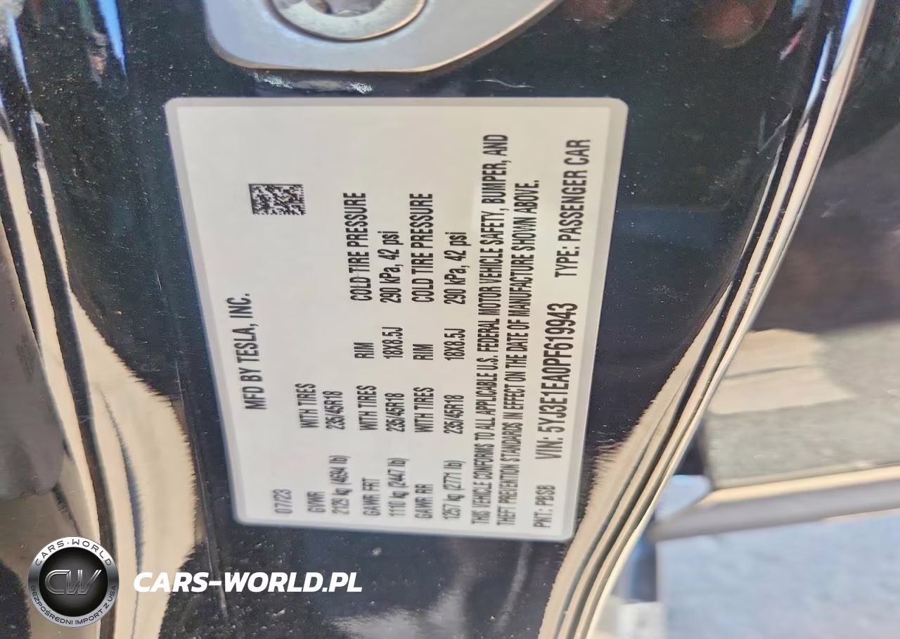 2023 Tesla Model 3 VIN:5YJ3E1EA0PF619943 - 12
