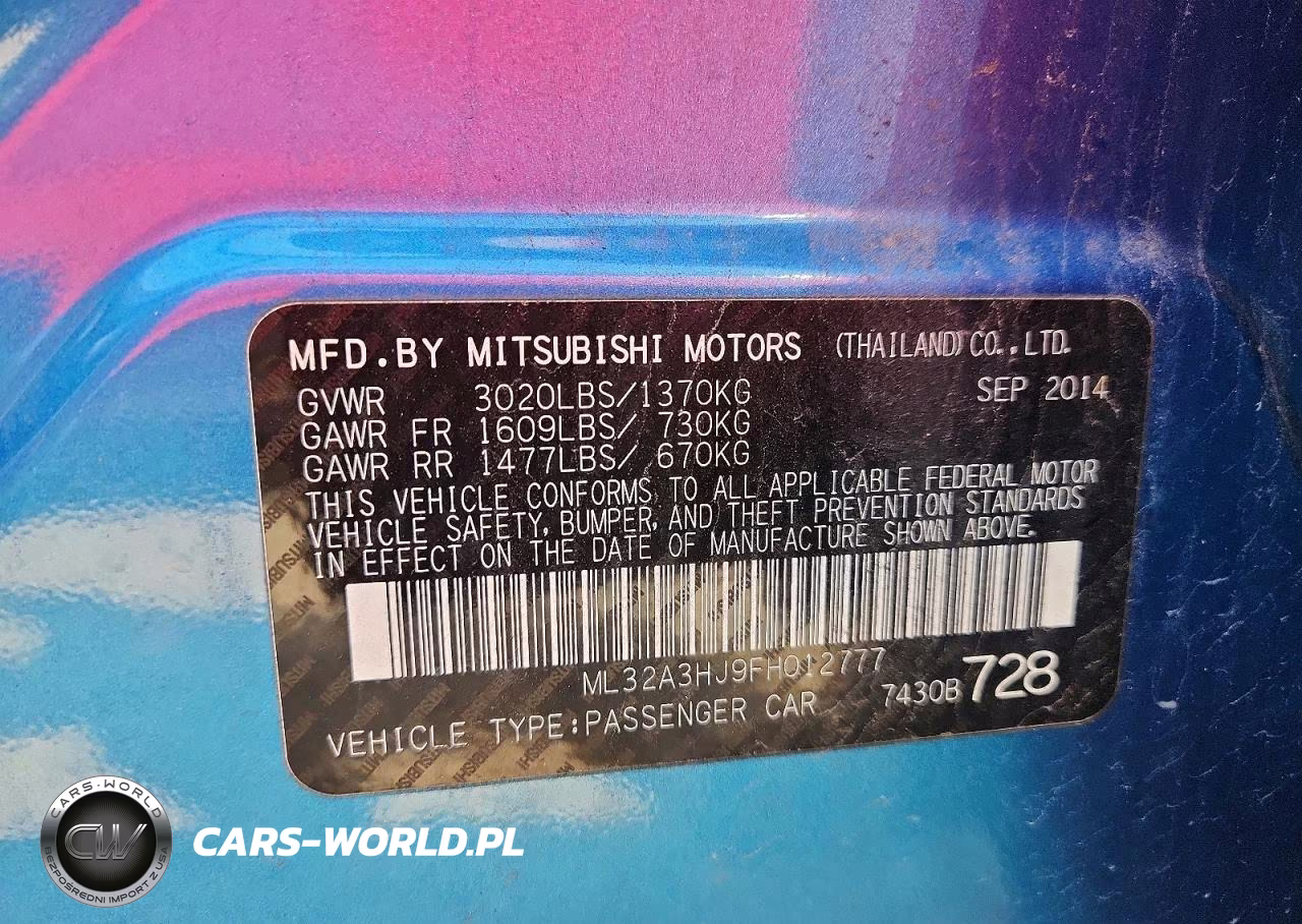 2015 Mitsubishi Mirage De VIN:ML32A3HJ9FH012777 - 12