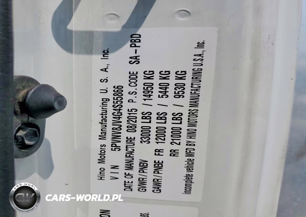 2016 Hino 338 Box Truck VIN:5PVNV8JV4G4S55866 - 13
