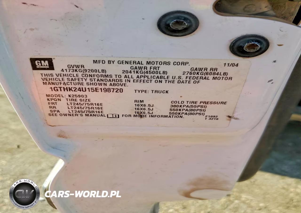 2005 GMC Sierra K2500 Heavy Duty VIN:1GTHK24U15E198720 - 12