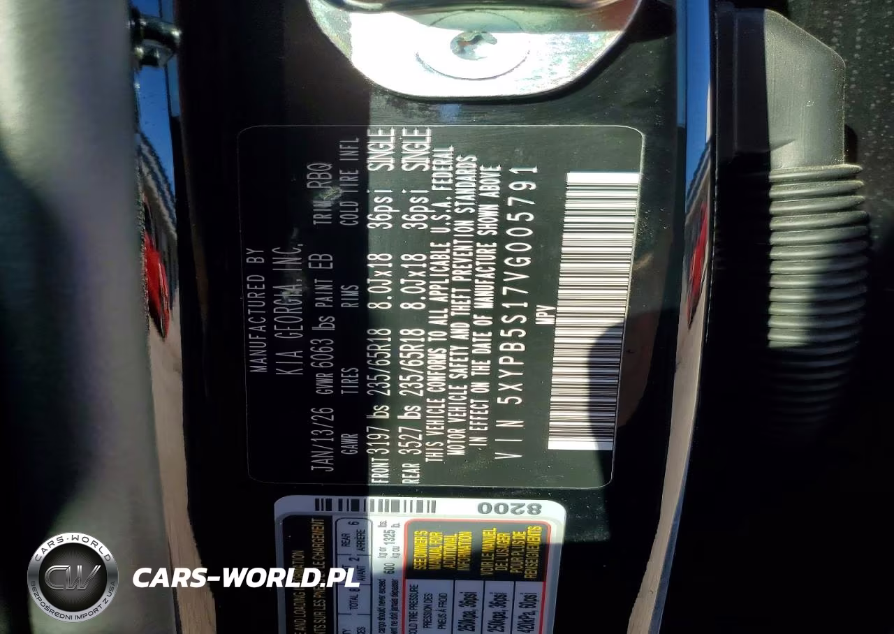 2027 Kia Telluride Lx VIN:5XYPB5S17VG005791 - 13