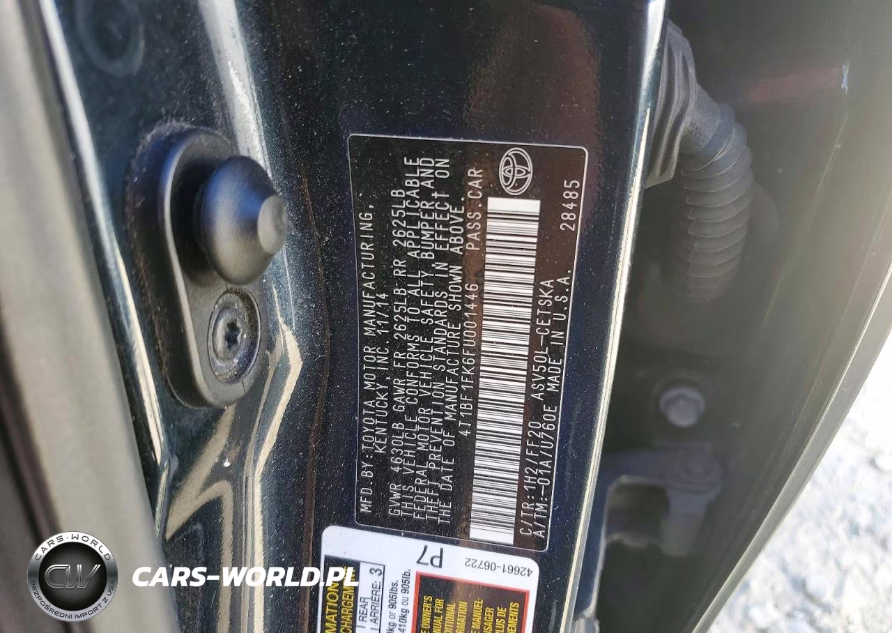 2015 Toyota Camry Se VIN:4T1BF1FK6FU001446 - 12