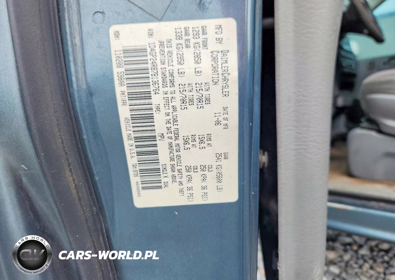 2007 Dodge Grand Caravan Se VIN:1D4GP24R87B136764 - 13