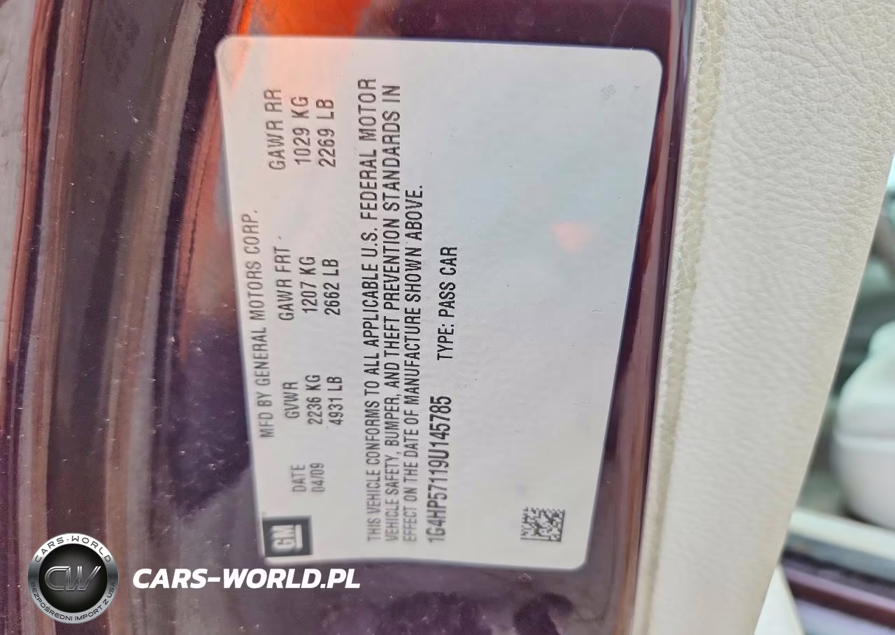 2009 Buick Lucerne Cx VIN:1G4HP57119U145785 - 12