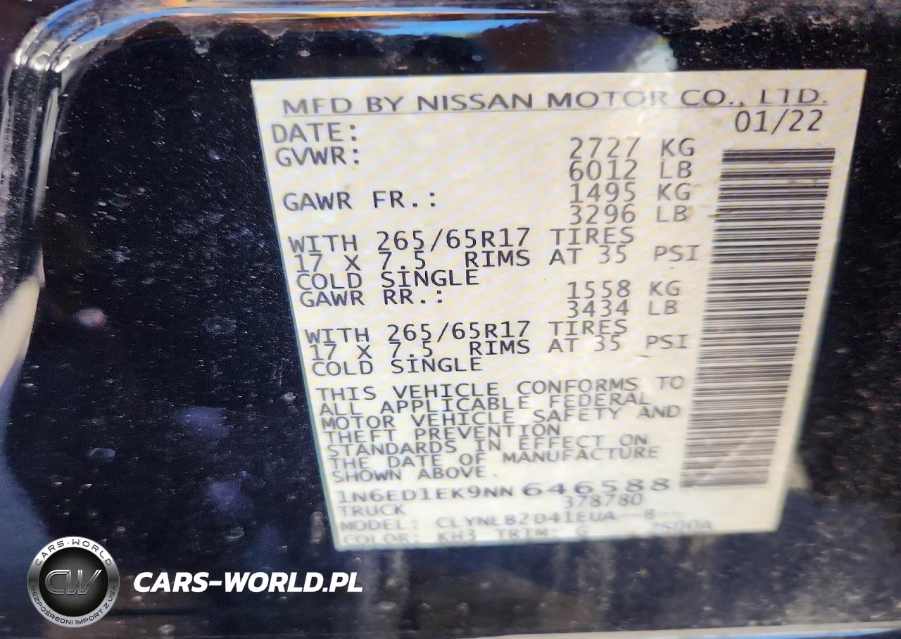 2022 Nissan Frontier Sv 4X4 VIN:1N6ED1EK9NN646588 - 12