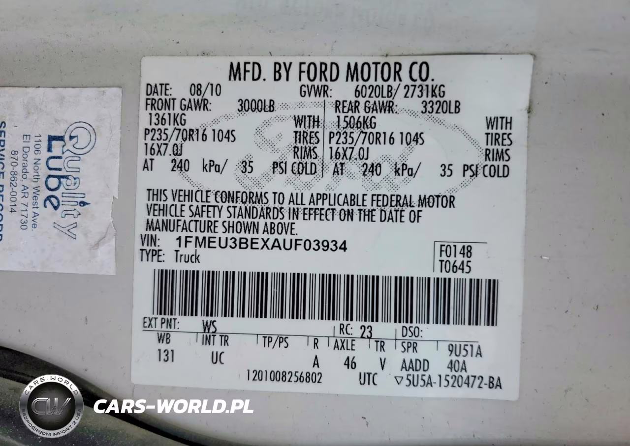 2010 Ford Explorer Sport Trac Xlt VIN:1FMEU3BEXAUF03934 - 12