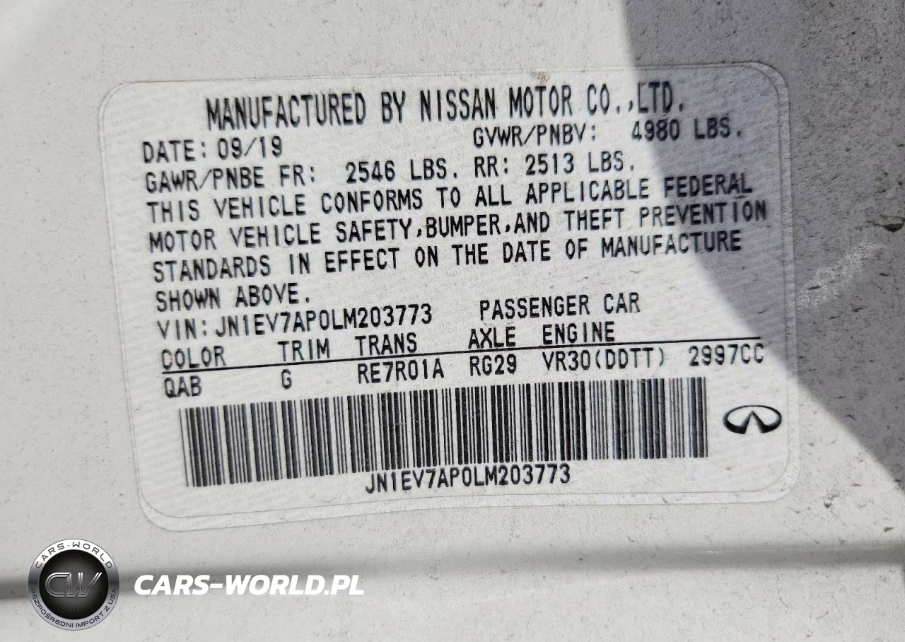 2020 Infiniti Q50 3.0T Luxe VIN:JN1EV7AP0LM203773 - 12