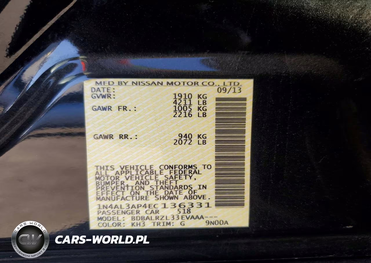 2014 Nissan Altima 2.5 S VIN:1N4AL3AP4EC136331 - 12