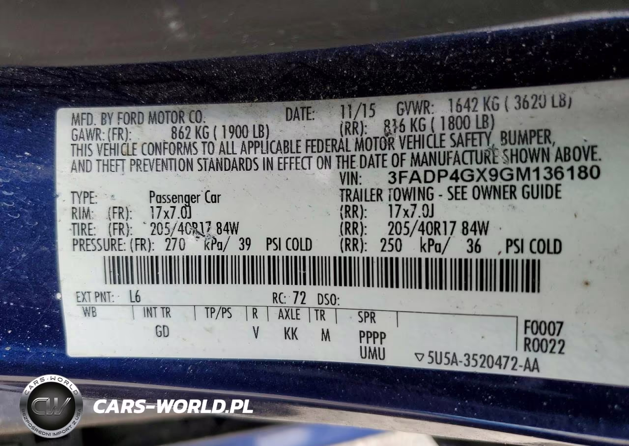 2016 Ford Fiesta St VIN:3FADP4GX9GM136180 - 13