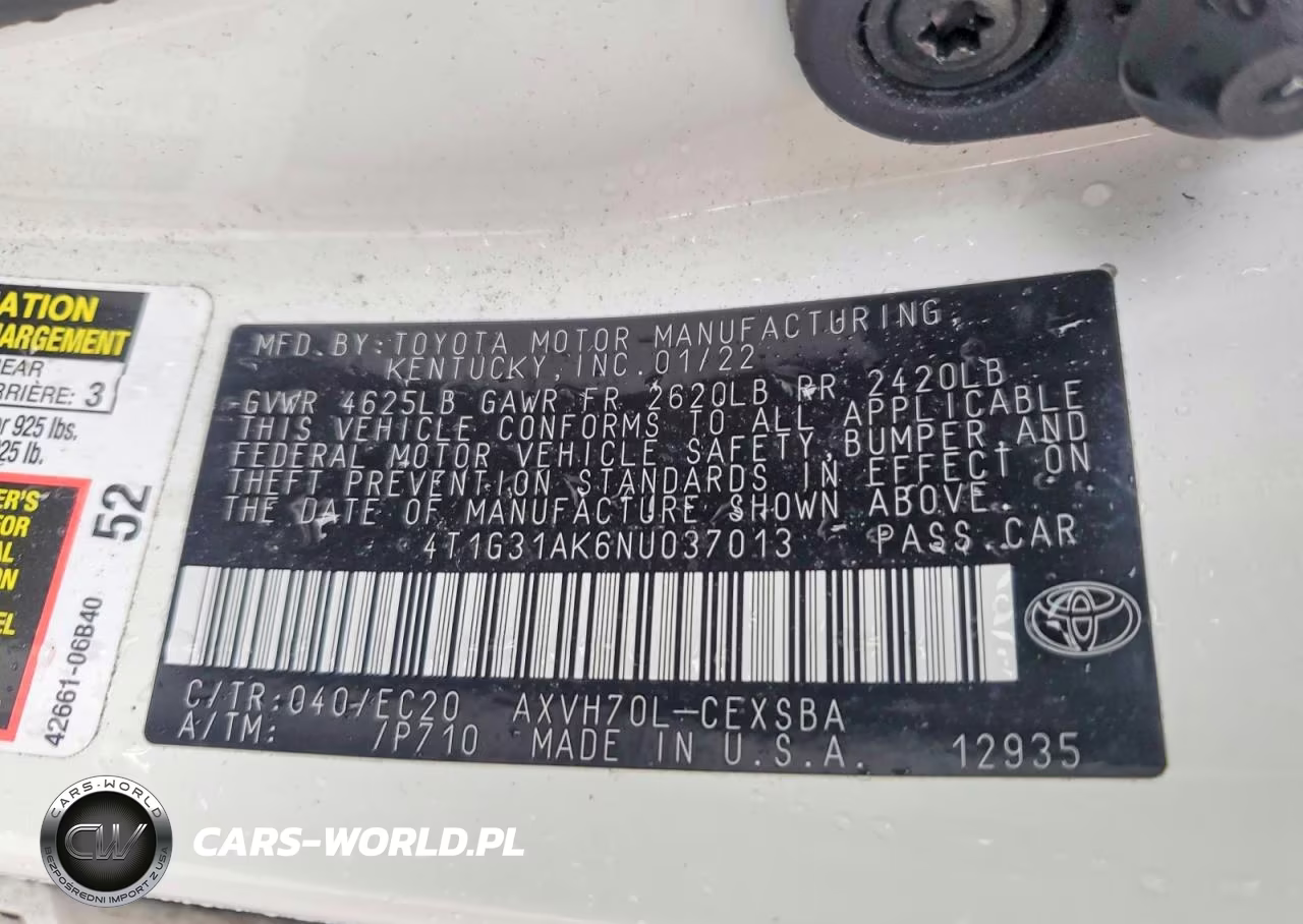 2022 Toyota Camry Hybrid Se Nightshade VIN:4T1G31AK6NU037013 - 12