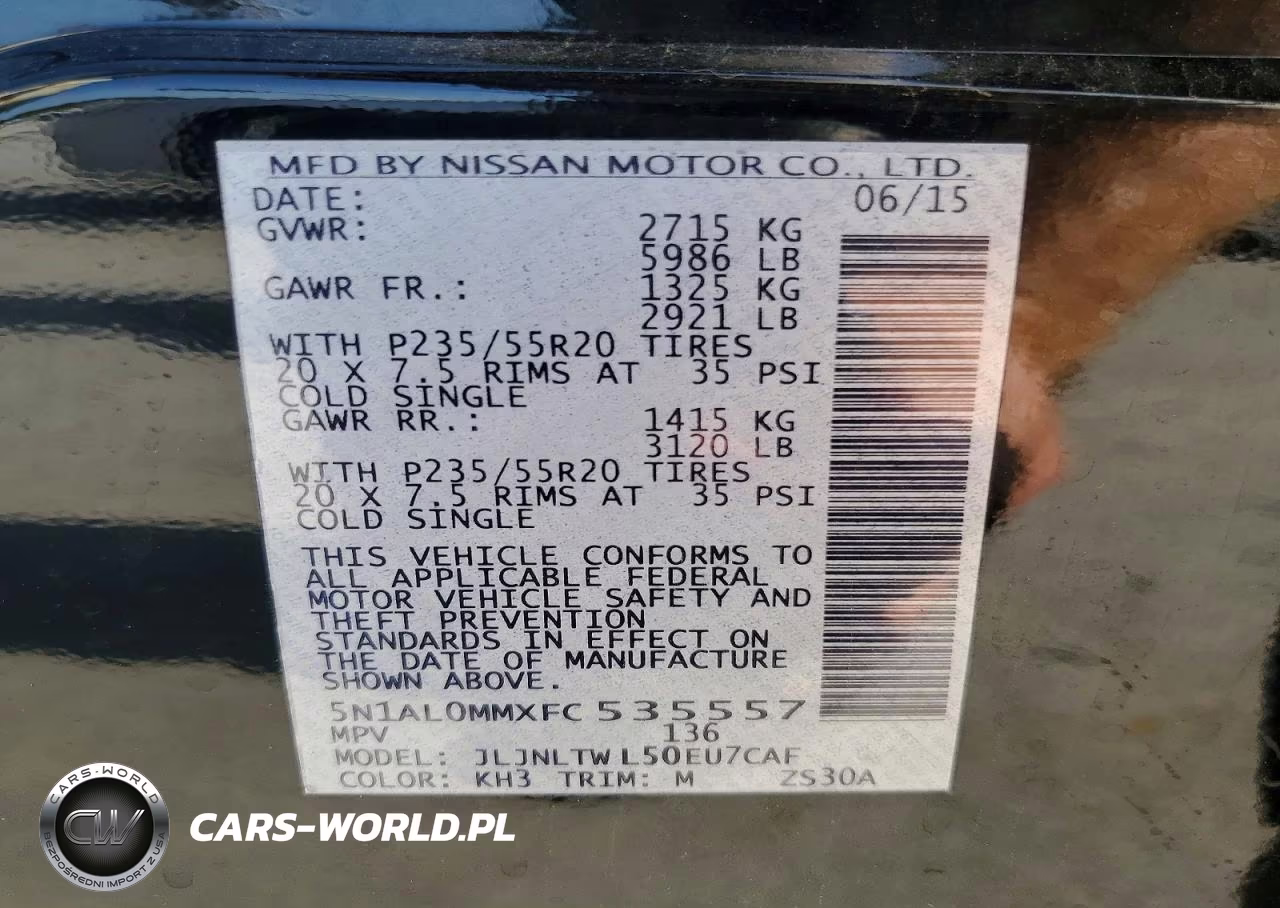 2015 Infiniti Qx60 Base VIN:5N1AL0MMXFC535557 - 13
