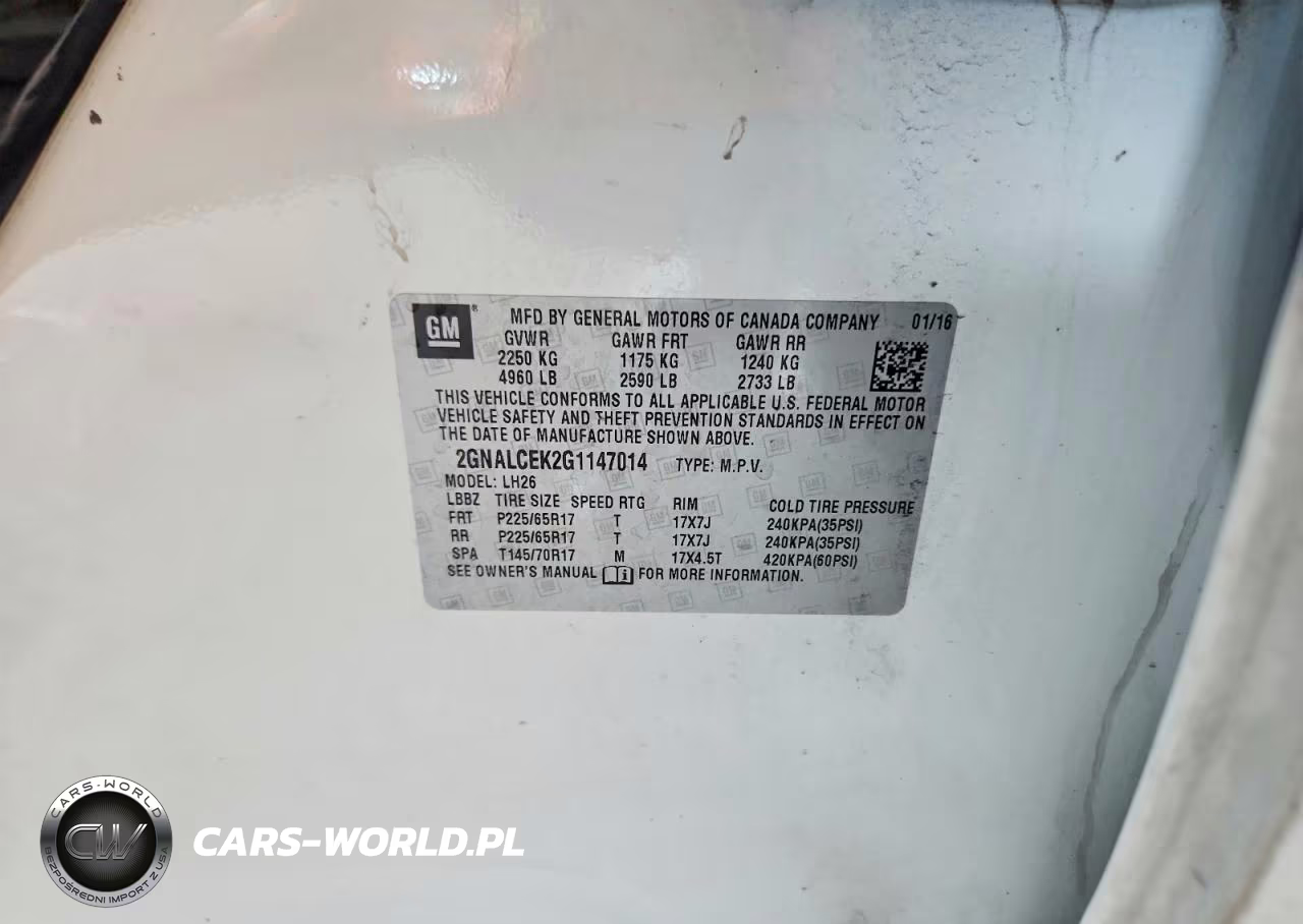2016 Chevrolet Equinox Lt VIN:2GNALCEK2G1147014 - 13