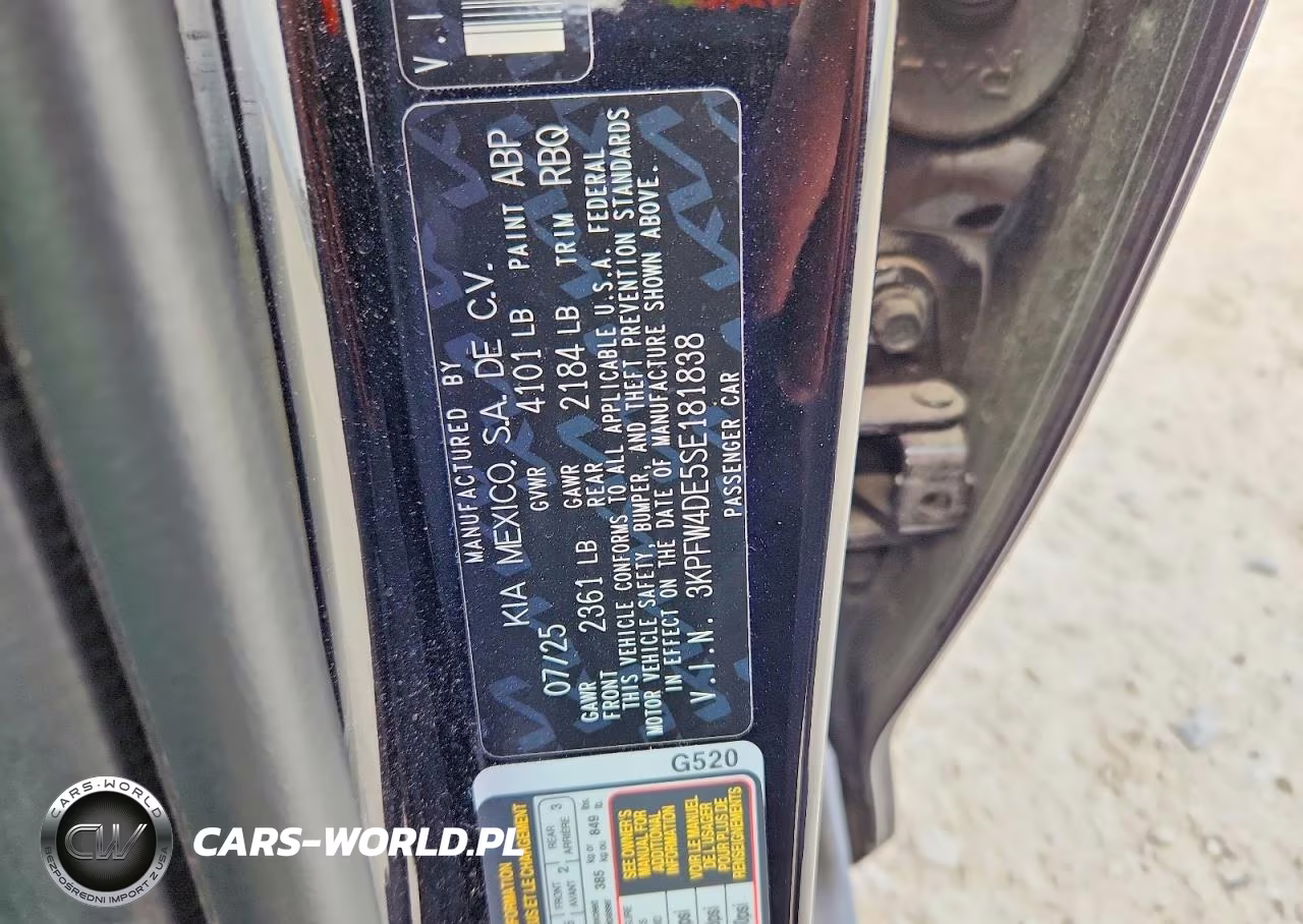 2025 Kia K4 Gt Line VIN:3KPFW4DE5SE181838 - 13